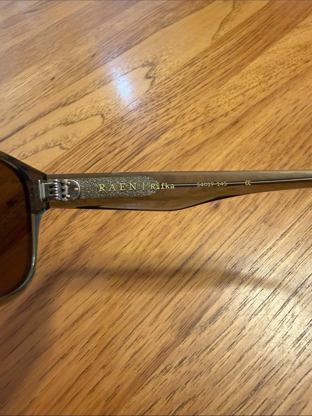 RAEN Translucent Gray Frame Sunglasses with Brown Lenses